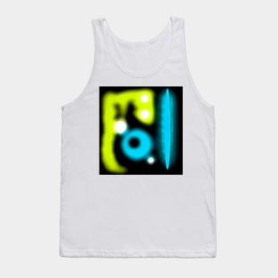 Blue black and yellow in the maze Tank Top